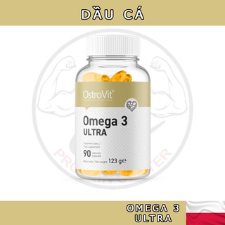 Dầu cá + Vitamin E Hàm Lượng Cao, Đẹp Da, Sáng Mắt, Bổ Tim OstroVit Omega 3 Ultra (90 viên) – Protein Center