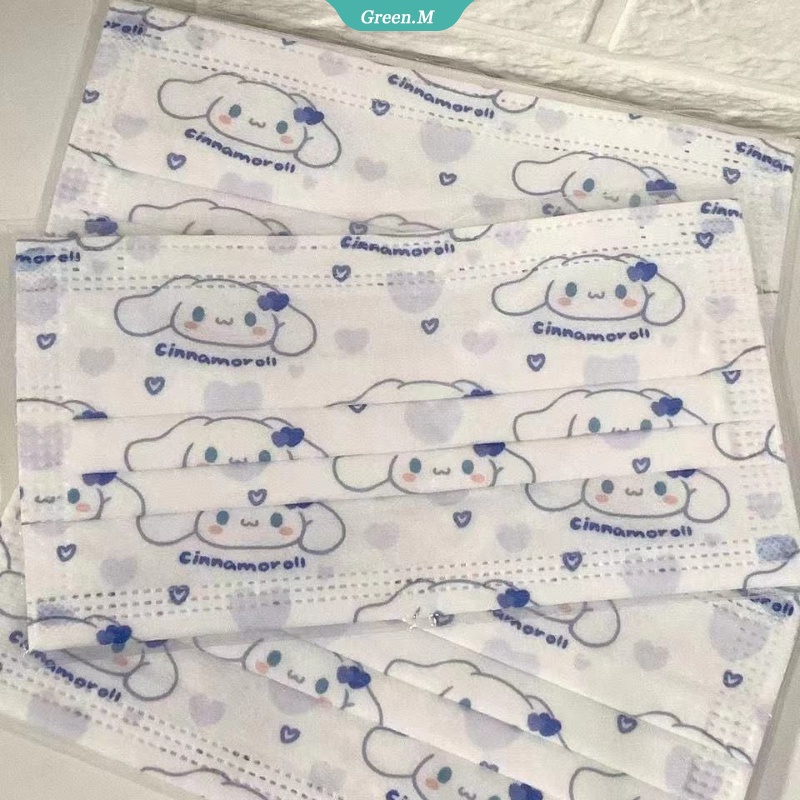 Set 40 Khẩu Trang In Hoạt Hình Sanrio Hello Kitty Dùng Một Lần Không Kèm Hộp
