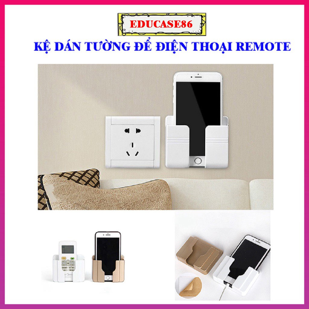 Kệ dán tường để điện thoại remote, kệ để điện thoại dán tường thông minh, giá đỡ điện thoại dán tường, Educase86