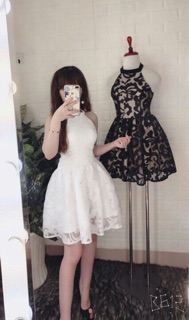 Đầm Yếm Công Chúa Ren Hoa Hồng
