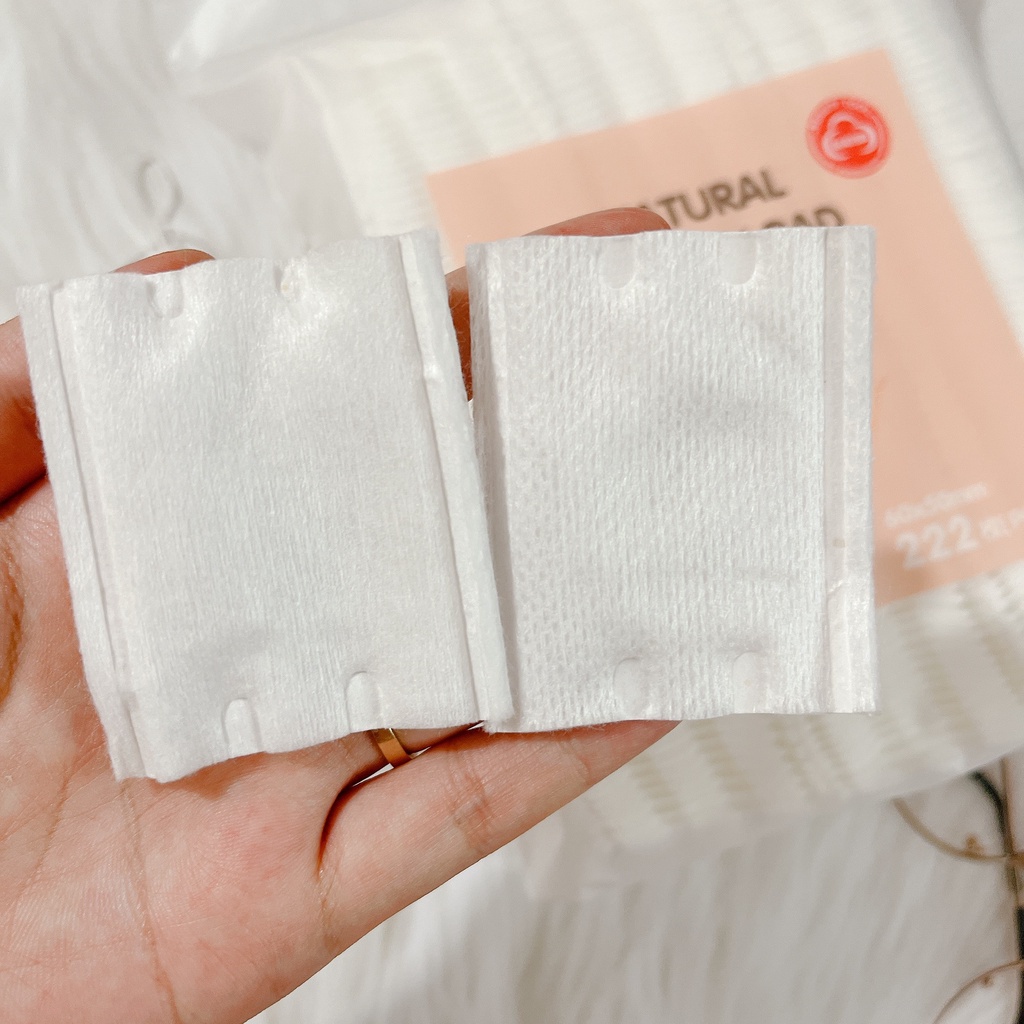 Bông tẩy trang 3 lớp Natural Cotton Pads 222 miếng