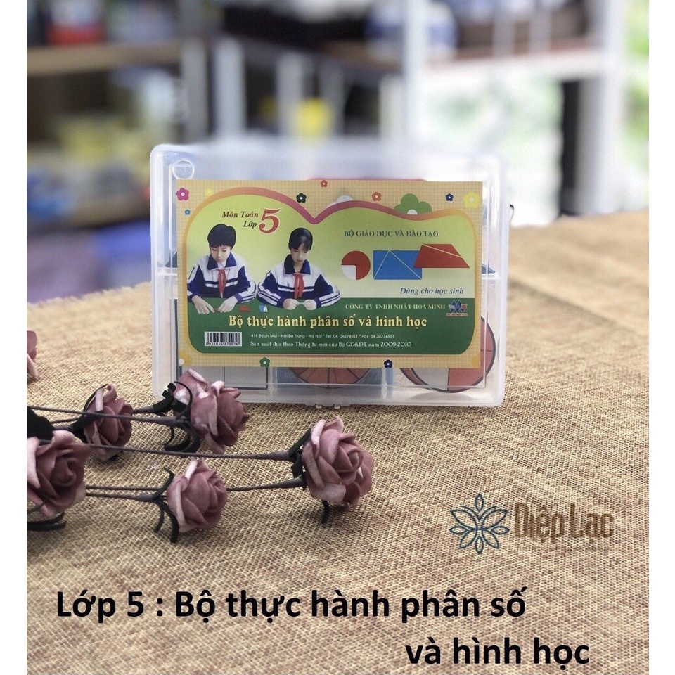 Bộ thực hành Toán LỚP 5 (Toán- Lắp ghép -Cắt khâu thêu ) - sỉ lẻ văn phòng phẩm Diệp Lạc