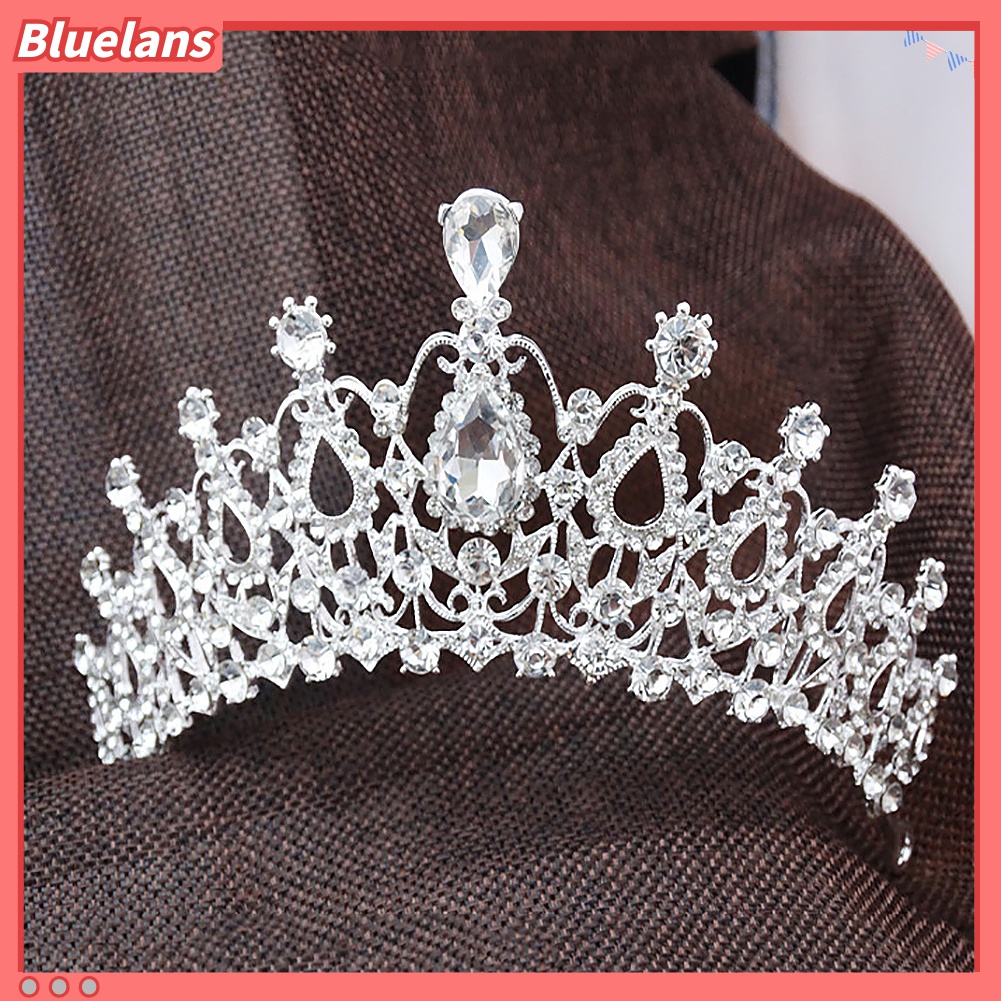 Vương Miện Cài Tóc Đính Đá Lấp Lánh Cho Cô Dâu