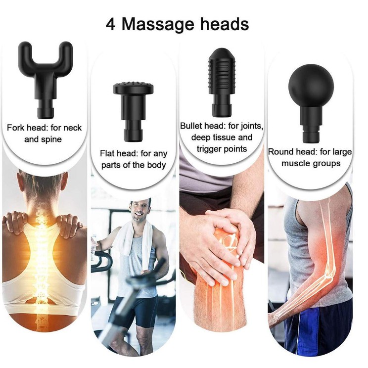 Máy Massage Cầm Tay Cao Cấp 6 Cấp Độ, Hỗ Trợ Mát Xa Chuyên Sâu, Giảm Đau Cơ, Cứng Khớp - Quà Tặng Cho sức khỏe