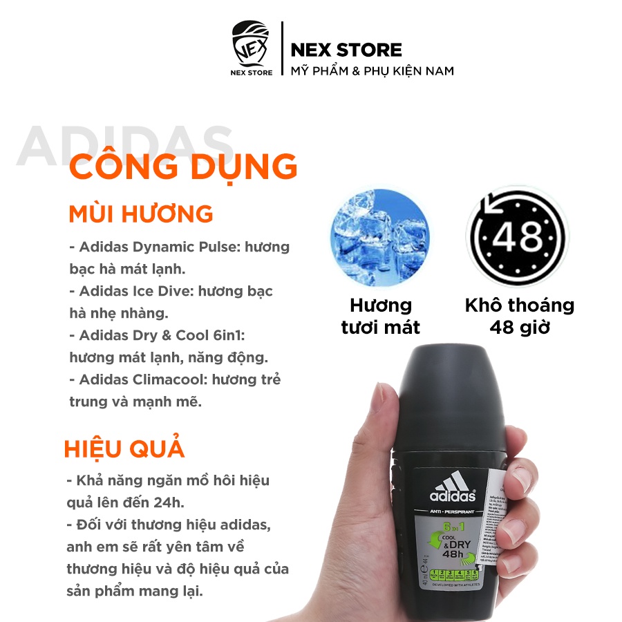 Lăn khử mùi nam, lăn nách nam Adidas chính hãng bản cao cấp 2021 - NeX Store | BigBuy360 - bigbuy360.vn