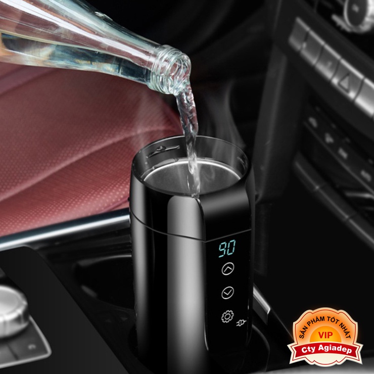 Bình đun nước nóng trên xe hơi oto KEMIN 350 pha sữa mỳ tôm cafe