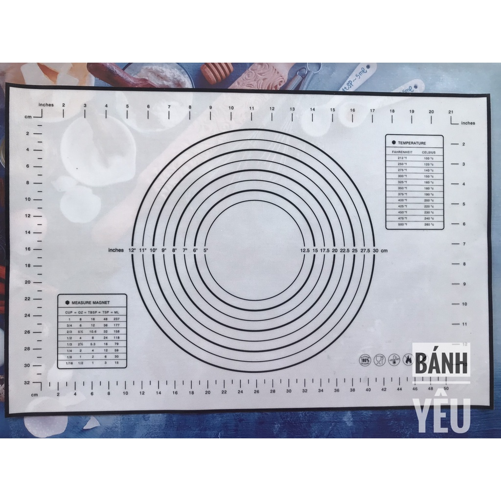 Miếng lót cán bột Silicon Cao Cấp Trắng - DC60C