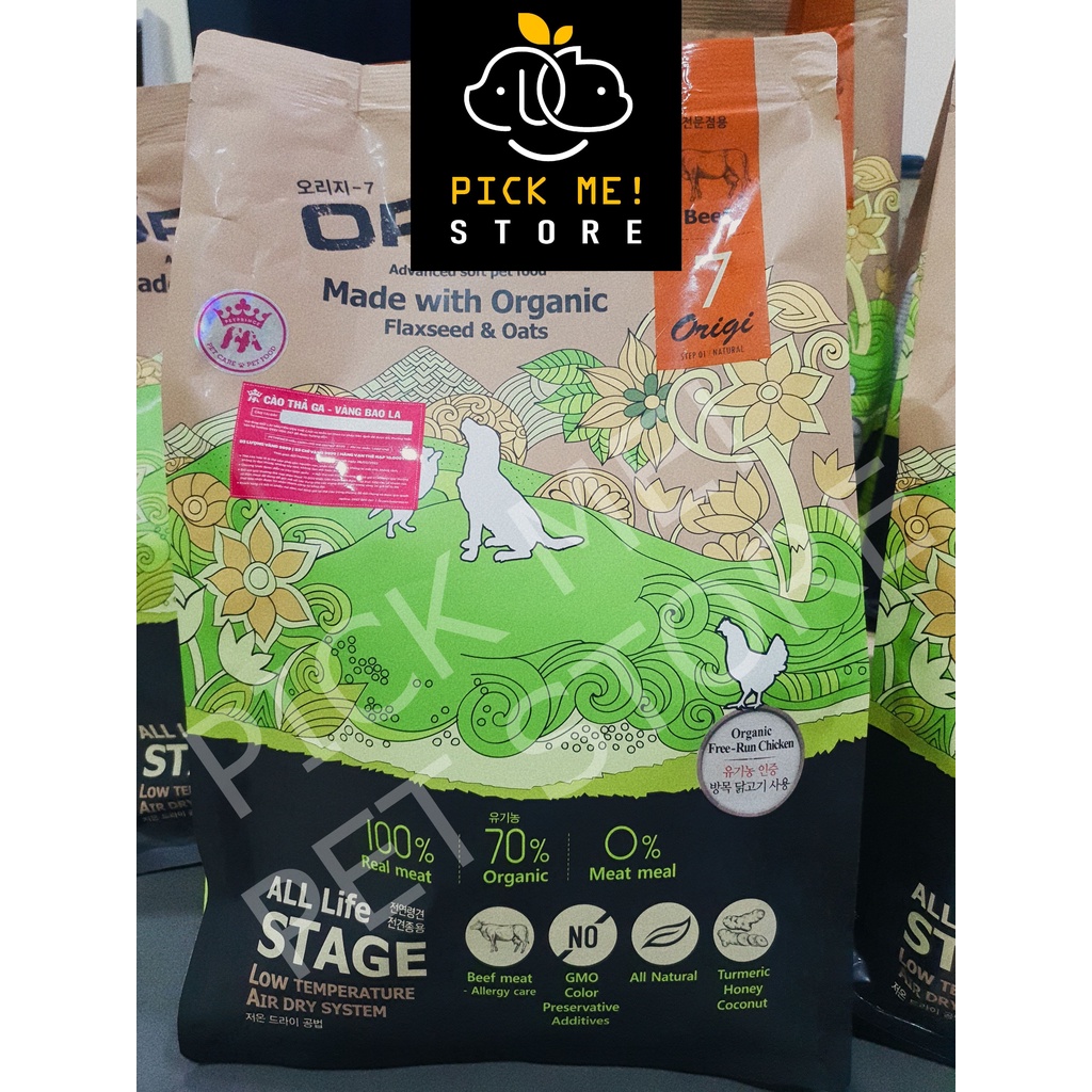 [ CHÍNH HÃNG ] Hạt mềm hữu cơ Origi-7 Cho Chó Gói 1.2kg