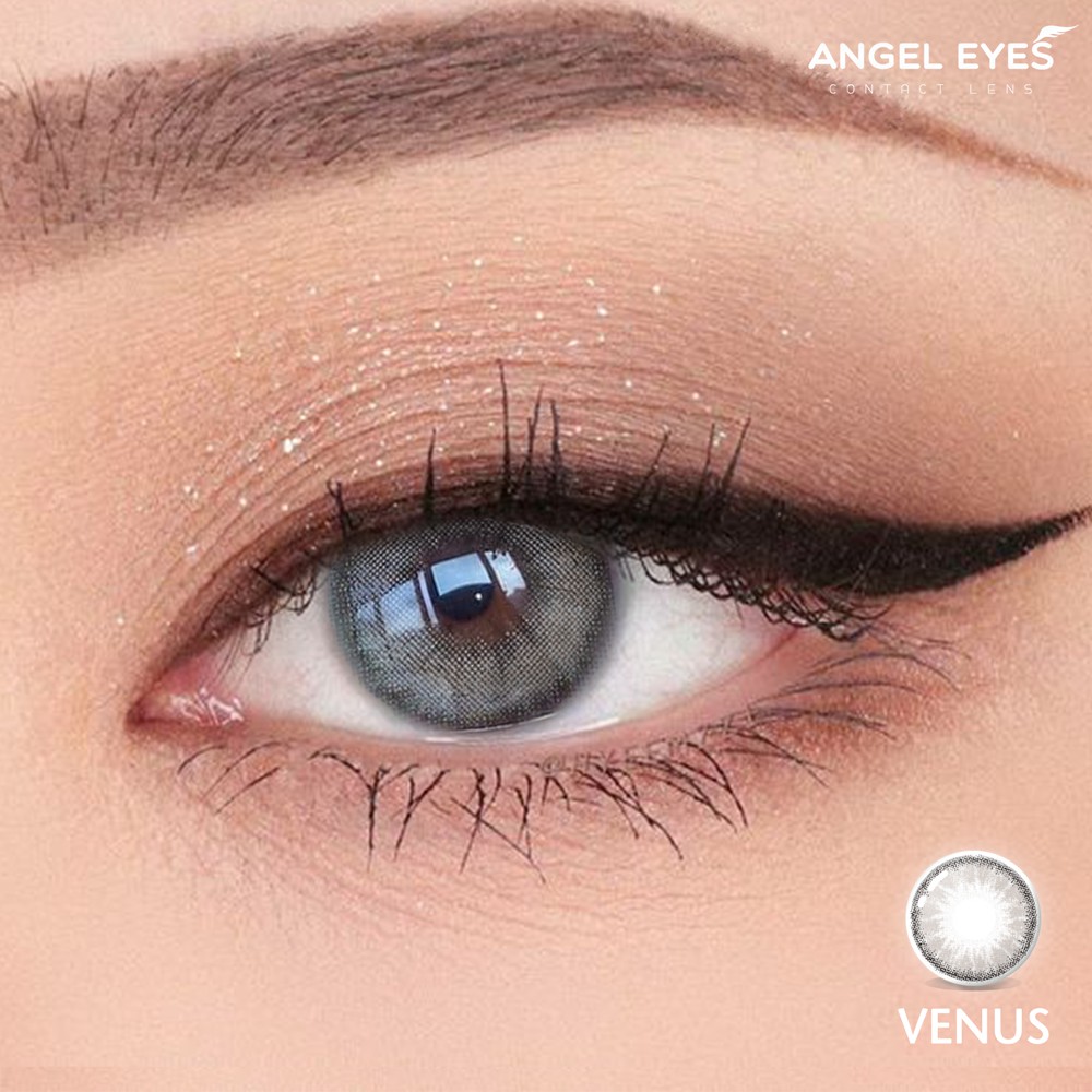 Lens xám tây Venus hiệu Angel Eyes - Dòng kính áp tròng xám Silicone Hydrogel cao cấp Hàn Quốc đường kính 14.2mm