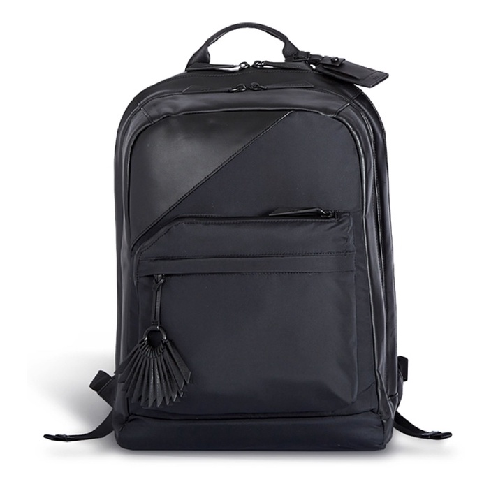 TNS - Balo form vuông unisex cực phẩm có ngăn laptop chống shock Tumie alpha bravo backpack - chất siêu bền-màu đen