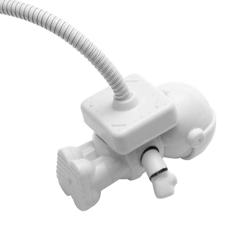 Đèn LED đọc sách mini hình phi hành gia có thể điều chỉnh kèm sạc USB tiện dụng