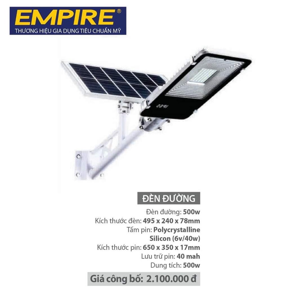 Đèn chiếu sáng năng lượng mặt trời 500w 600w Empire đèn ngoài trời, đèn đường, đèn sân vườn