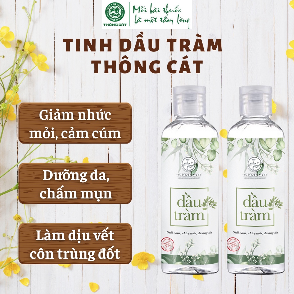 Tinh dầu tràm nguyên chất Đông gia truyền Thông Cát- Ngừa mụn, giảm thâm hiệu quả, cho da mặt trắng sang sau 3 ngày