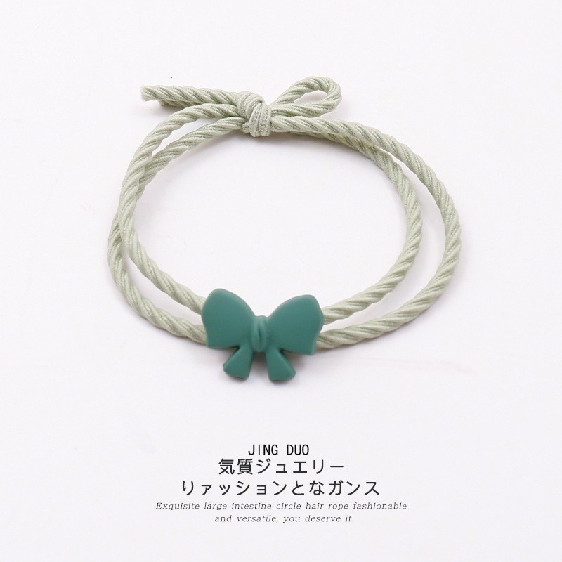 Dây Cột Tóc Cao Su Co Giãn Đính Nơ Nhỏ Dễ Thương