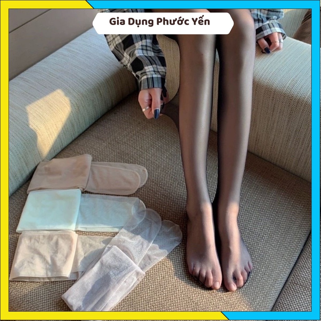 Quần tất tàng hình ánh nhũ kim tuyến phát sáng nổi bật siêu mỏng siêu dai nâng tông da có 4 màu da đen cát khói