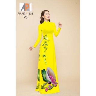 Vải ái dài in hoa sen nền trắng
