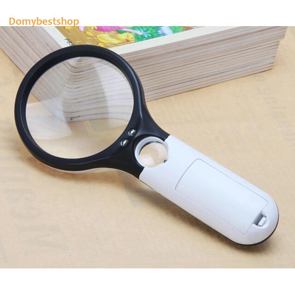 COD☭3 LED Light Pro 45X Handheld Reading Great Magnifying Glass Lens Jewelry Watch Loupe