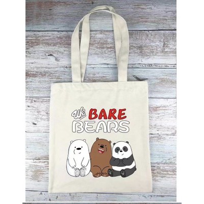 Túi vải canvas in hình gấu We Bare Bears