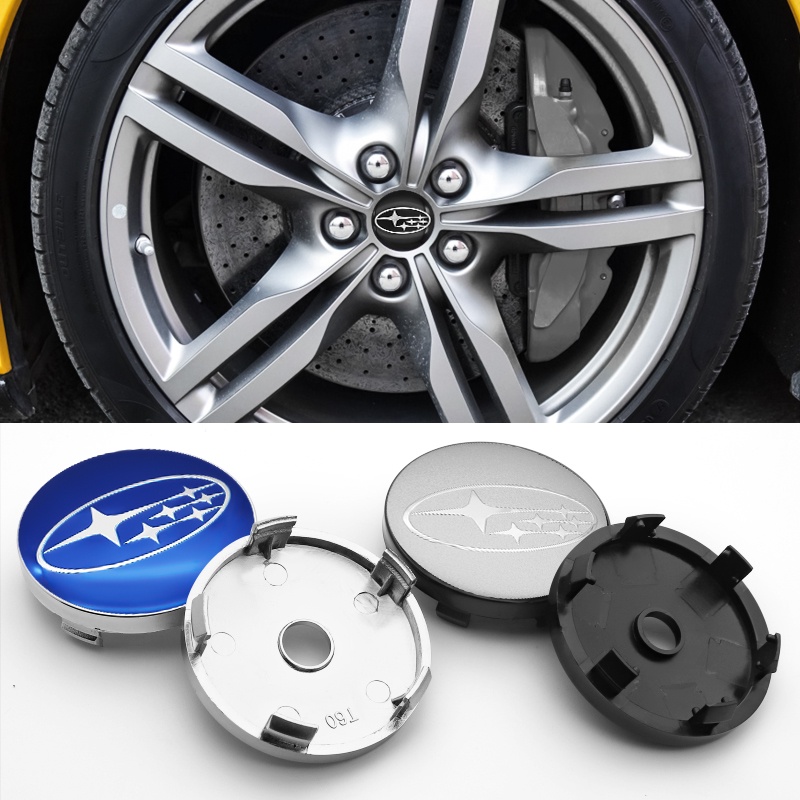 Set 4 Nắp Đậy Trục Bánh Xe Hơi subaru forester impreza wrx levorg brz legacy xv 60mm