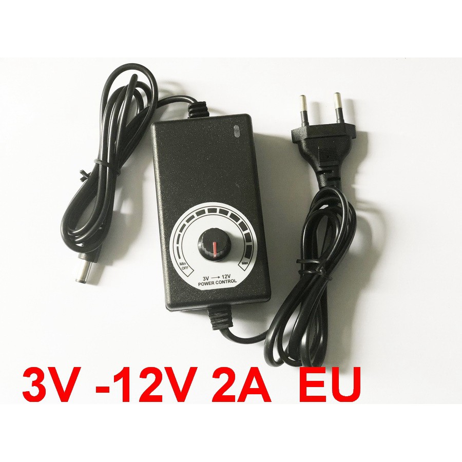 Bộ Sạc Nguồn 3V - 12V 2A 3V 4.5V 5V 6V 7.5V 8V 9V 10V 12V 2A 24W