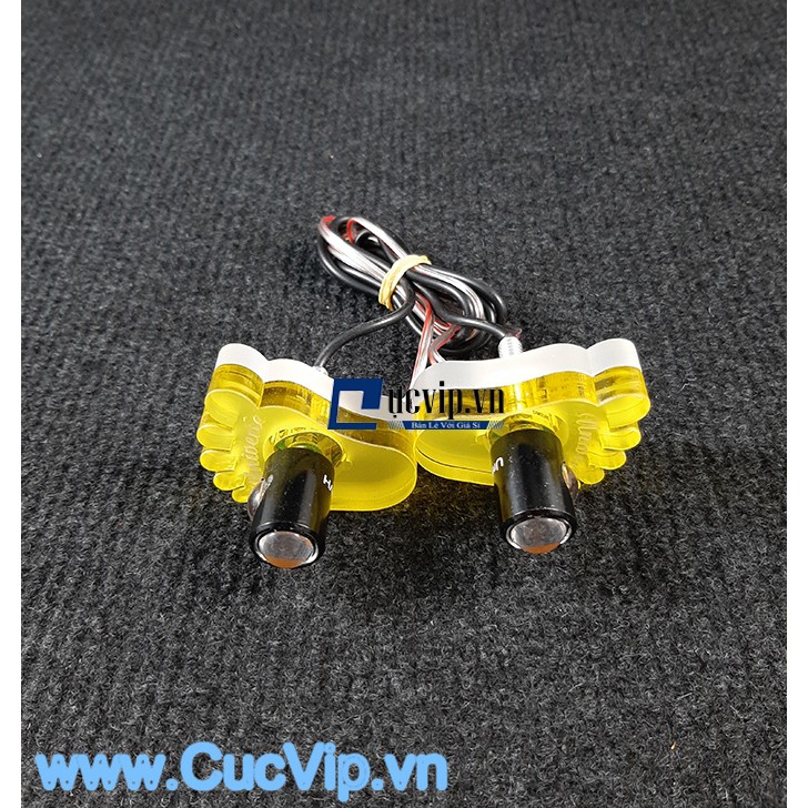Xi Nhan K4 Led Kiểu Bàn Chân 2 Lớp Gắn Được Nhiều Dòng Xe