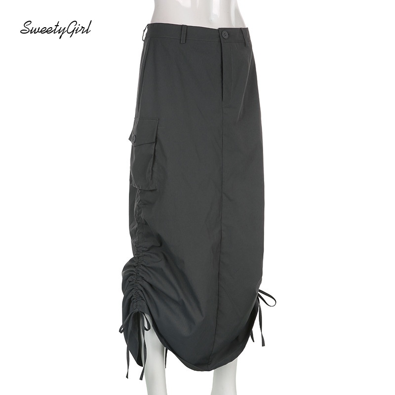 Chân Váy Dài Xẻ Tà Phong Cách Thời Trang Đường Phố Cá Tính 2022 Dành Cho Nữ