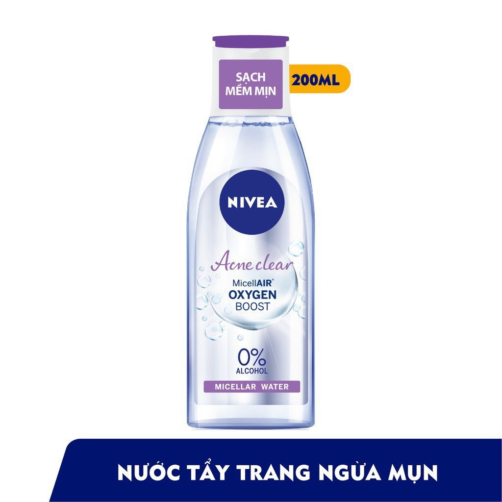 Nước Tẩy Trang NIVEA Cho Da Mụn NIVEA Acne Care Makeup Clear Micellar Water (200ml)