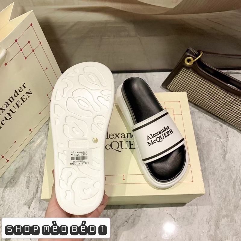 Dép mqueen quai ngang đế đúc fullbox