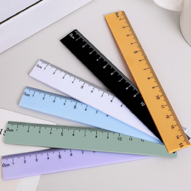 Thước Đo Màu Sắc Đơn Giản 15cm Dành Cho Học Sinh