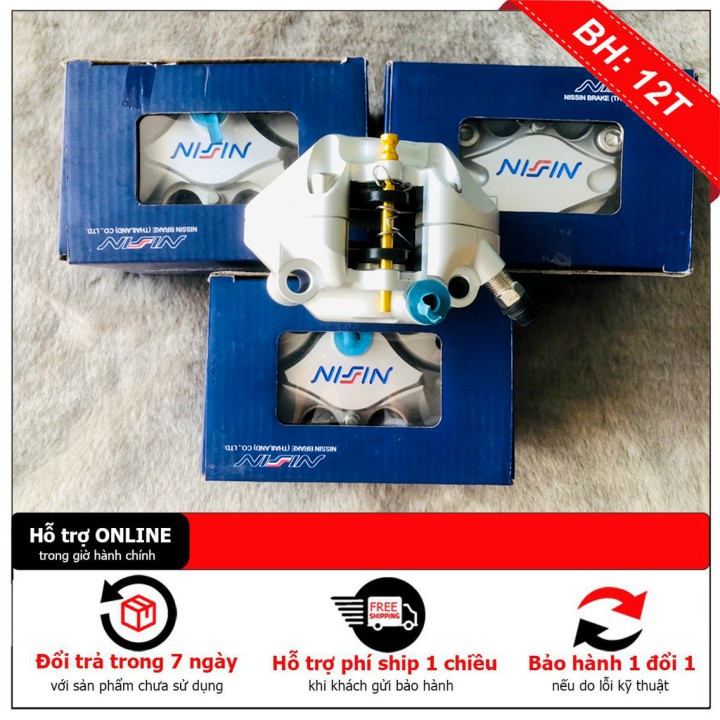 [Mã LIFEXANH03 giảm 10% đơn 500K] Heo Nissin Moto3 2pis đối xứng + Pát Tất cả dòng xe máy thông dụng