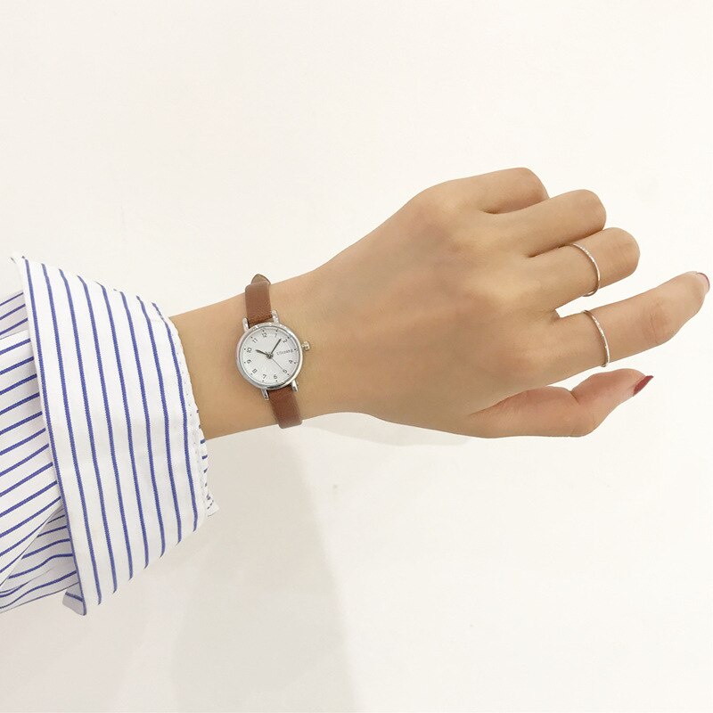 Đồng Hồ Nữ Chính Hãng Ulzzang TD5 Dây Da Cao Cấp Thời Trang Retro Vintage Cho Học Sinh Sinh Viên Đẹp Giá Rẻ