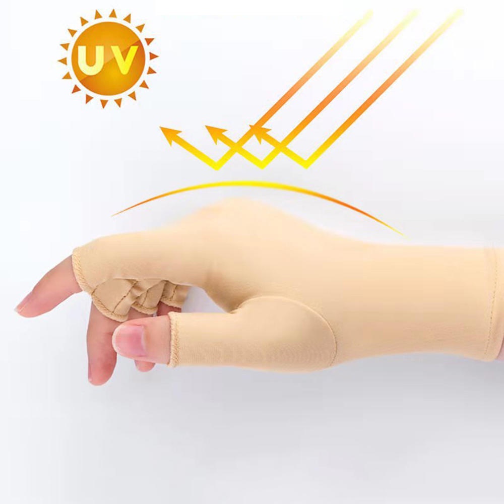 Găng Tay Nửa Ngón Chống Nắng Hở Ngón Thoáng Khí
