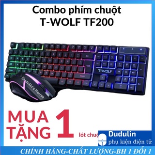 Combo phím chuột gaming có LED Keyboard+Mouse T-WOLF TF200 tặng lót chuột