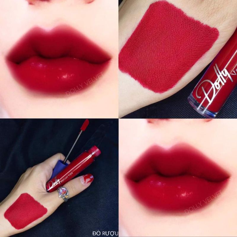 Son Cao Cấp Dolly Lips Blue Classic 2020 Màu Đỏ Rượu Quyến Rũ Chất Son Mềm Mịn Như Nhung | BigBuy360 - bigbuy360.vn