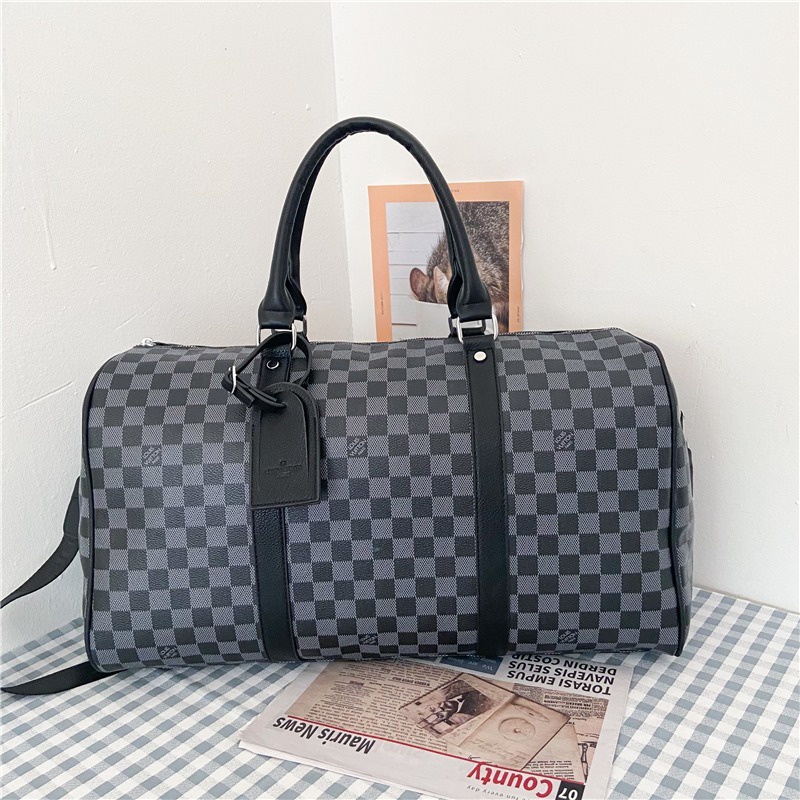 【COD】 LV_Túi đựng đồ cuối tuần Di động công suất lớn Du lịch Duffel Chuyến đi Hành lý Túi tập thể dục