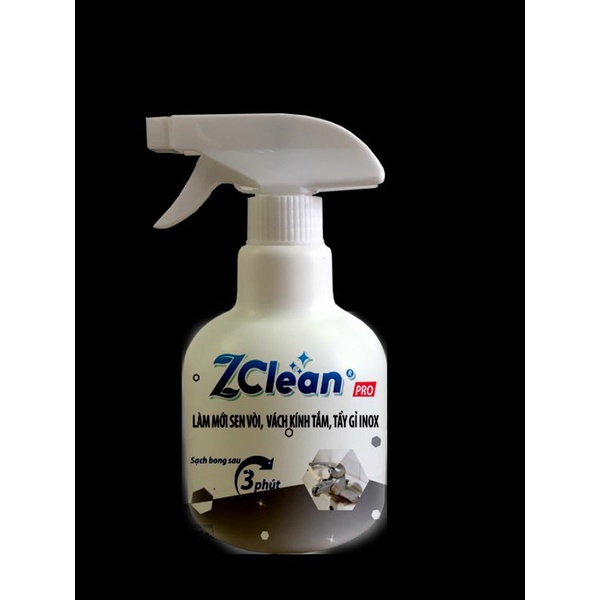 SIÊU TẨY CAN XI TRÊN VÒI SEN VÀ VÁCH KÍNH NHÀ TẮM ZCLEAN