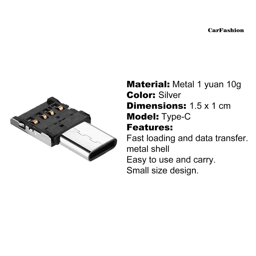 CSTX_Portable Mini OTG Adapter Type-C to USB Converter Connector for PC Laptop Mobile Phones Computer