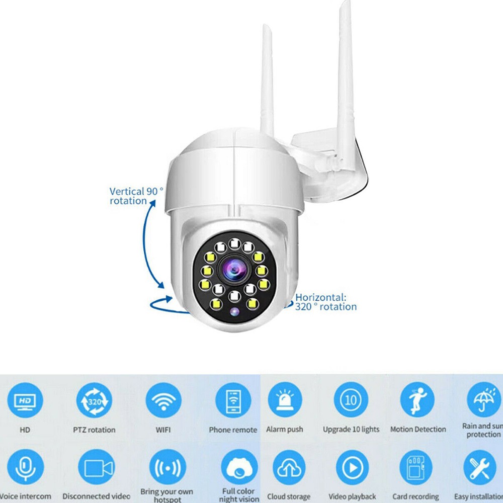 Camera An Ninh Ngoài Trời Độ Phân Giải Hd 1080p Kết Nối Wifi