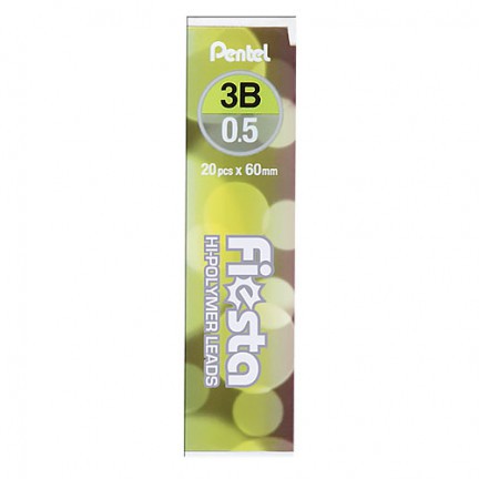 [ TÂM TÂM ]-Ruột chì 0.5mm 3B, Ngòi chì Pentel Fiesta 0.5mm 3B (Hộp 20 ruột)-