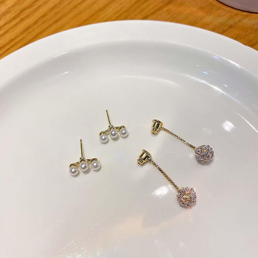 Khuyên Tai Móc Lủng Lẳng Mặt Bướm Hoa Phong Cách Hàn Quốc Thời Trang Cho Nữ