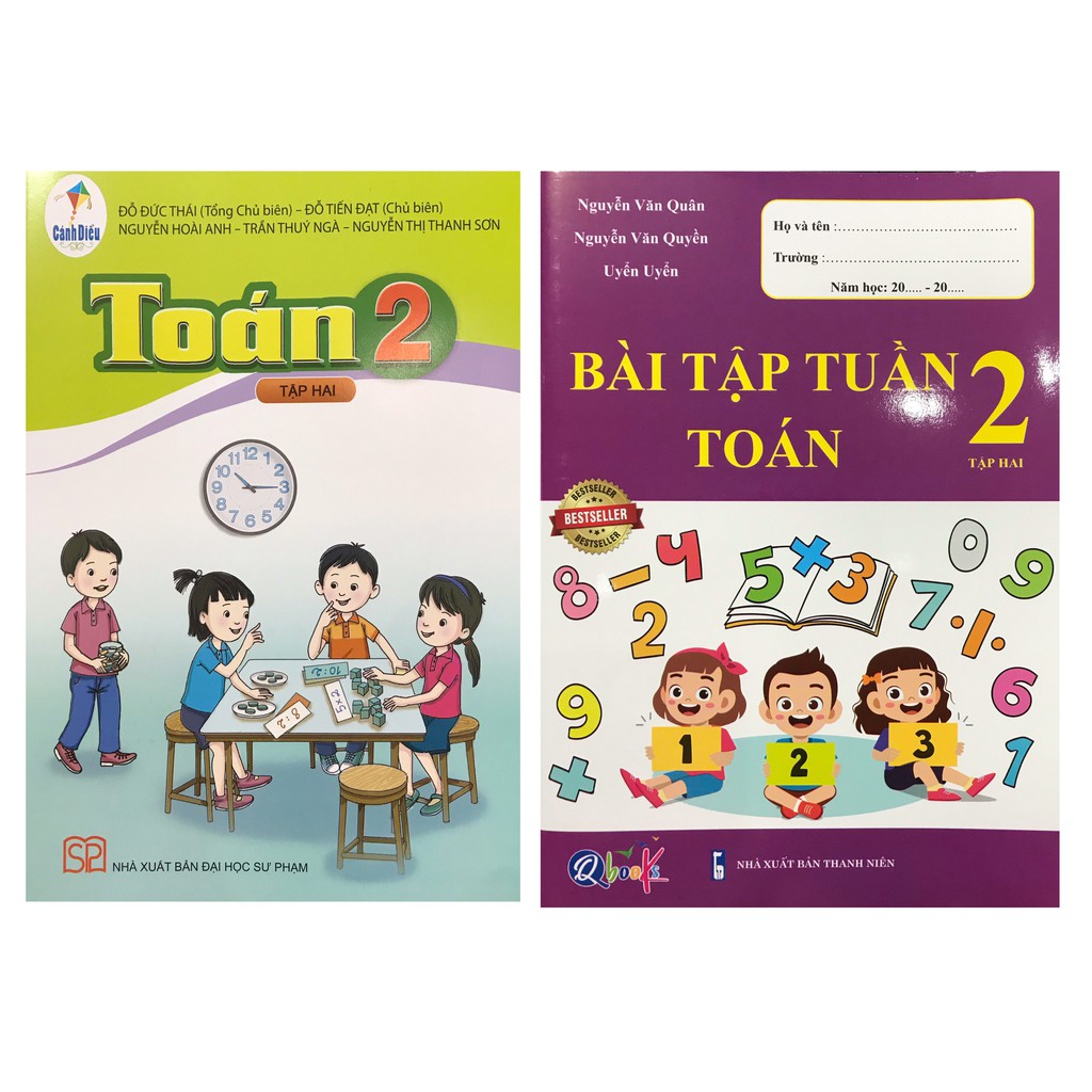 Sách - Combo Toán lớp 2 tập 2 + Bài tập tuần toán lớp 2 tập 2