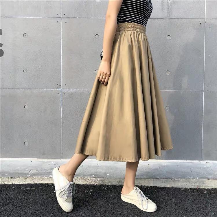 Chân váy kaki công sở-váy dài qua gối- chân váy kaki form dài | BigBuy360 - bigbuy360.vn