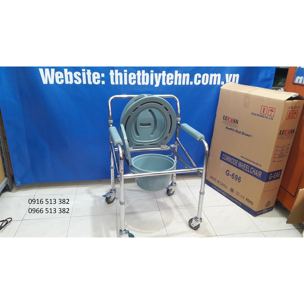 Ghế vệ sinh có bánh xe lucass G696
