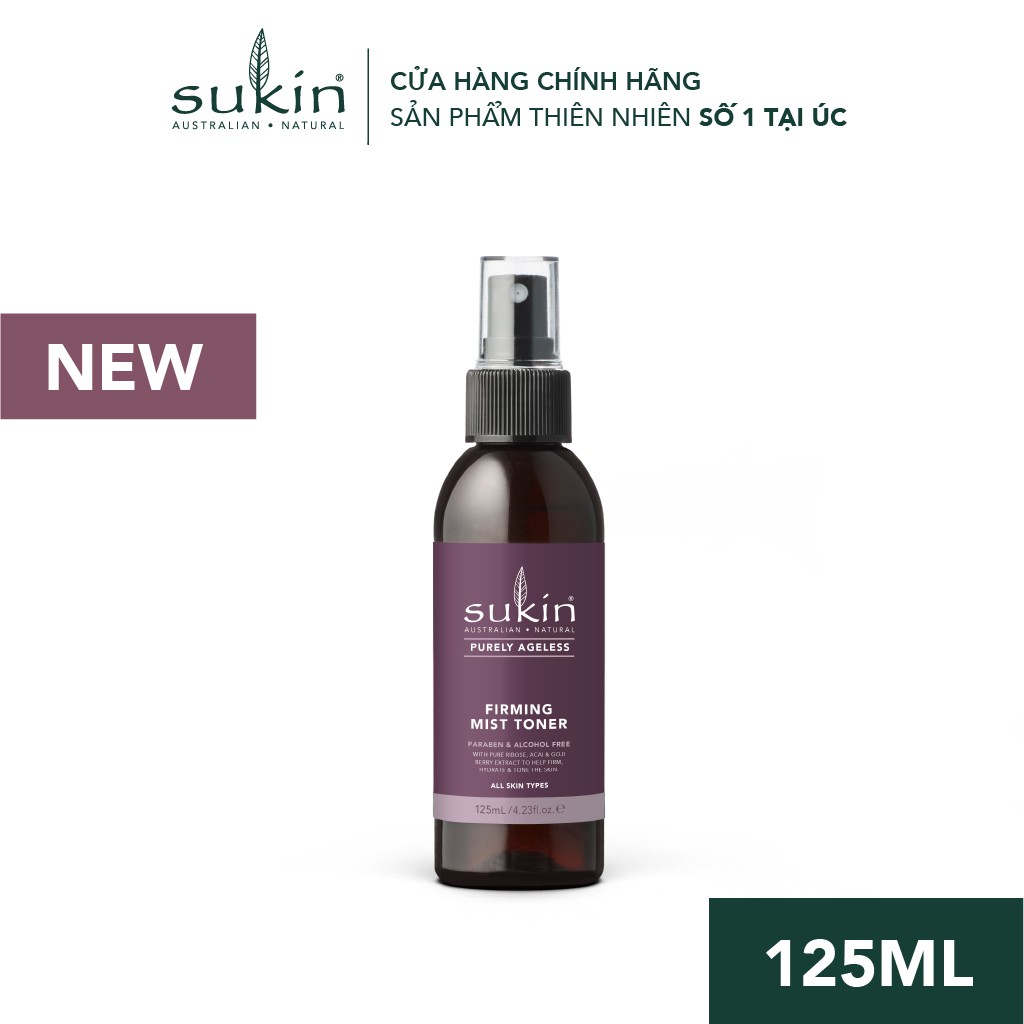 Nước Cân Bằng Dạng Phun Sương Săn Chắc Da Sukin Purely Ageless Firming Mist Toner 125ml