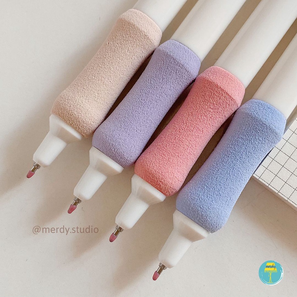 Bút bấm Mura đệm tay siêu êm ngòi 0.5mm - Morandi Color