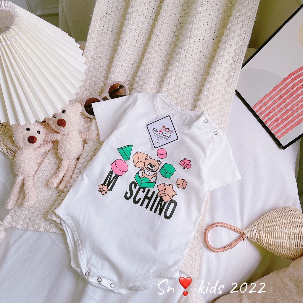 XẢ HÀNG Body chip cho bé trai, bộ body cộc tay chất cotton mát lạnh họa tiết siêu dễ thương cho bé