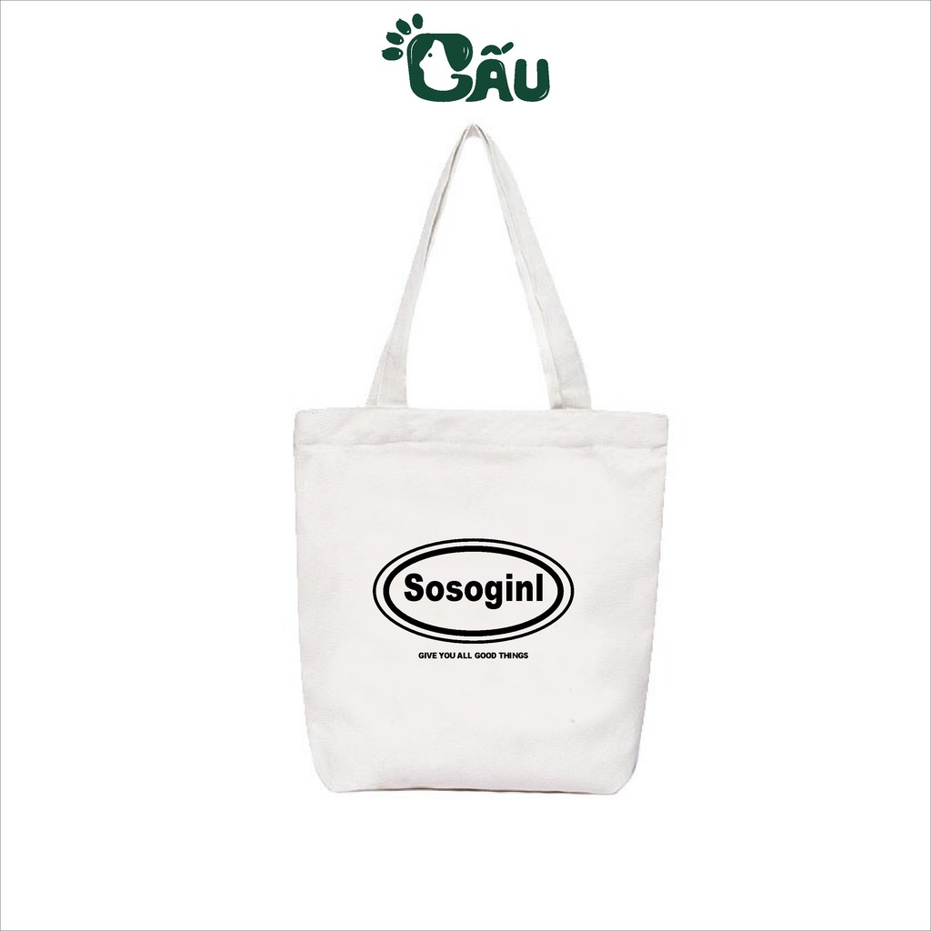 Túi tote Gấu194 vải bố canvas cao cấp mềm mịn - SOSOGINL