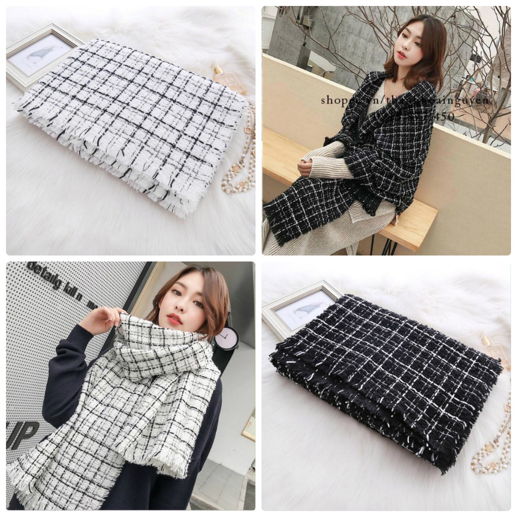 Khăn caro xước style Hàn Quốc dành cho cả nam và nữ