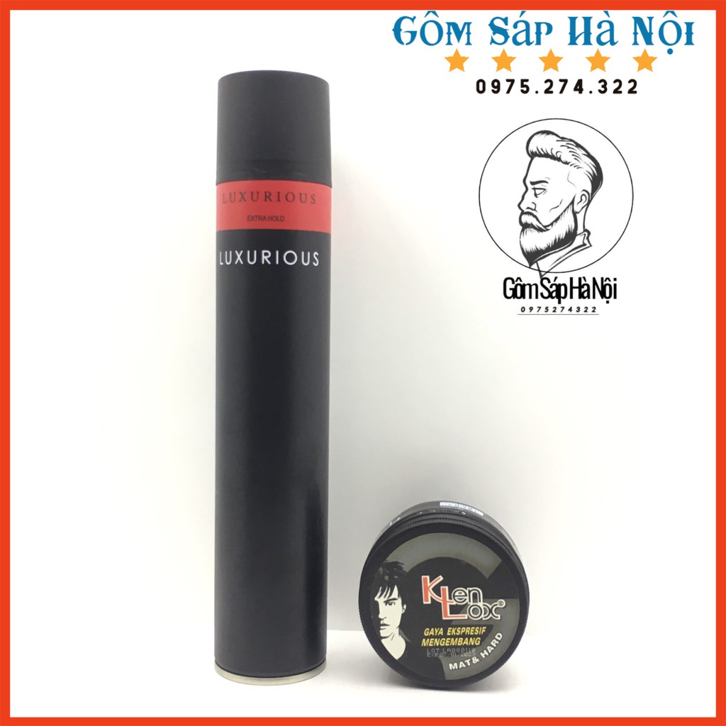 COMBO GÔM XỊT TÓC LUXURIOUS + SÁP