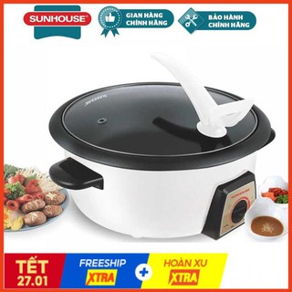 Nồi lẩu điện Sunhouse SHD4521, Nồi lẩu Sunhouse SHD4521 làm nóng nhanh, tỏa nhiệt cao cấp
